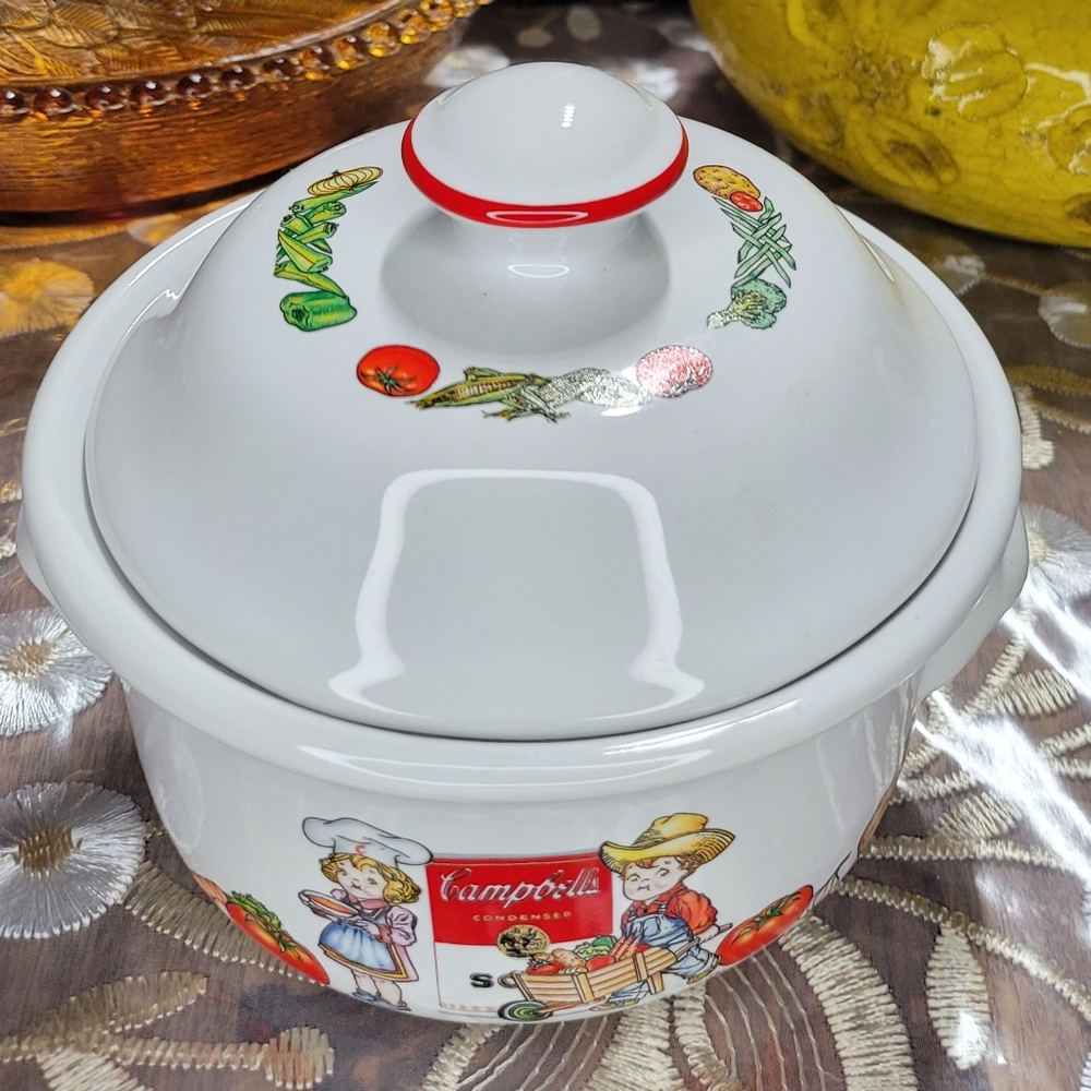 Vintage Campbell's Soup Kids Small Soup Tureen Bowl with Lid